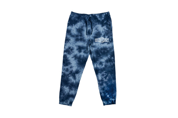 Sunday Cornerstone Sweat Pants (Tie-Dye Navy) | Sunday Bikes