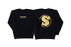 Sunday Hard Print Crewneck Sweatshirt (Black with Metallic Gold Ink)